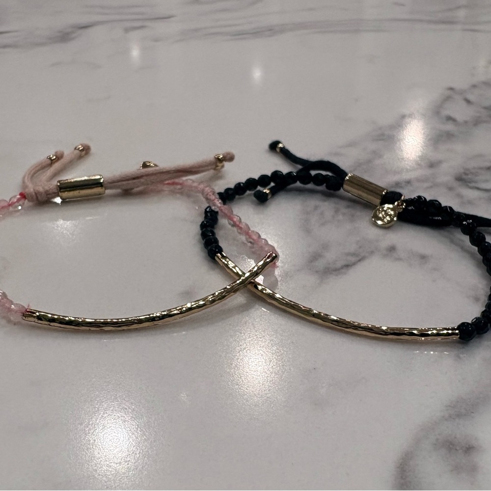 Gorjana Gold and Black Bracelet Set